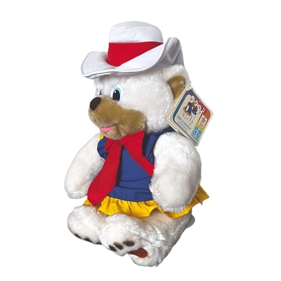 1988 Calgary Winter Olympic Mascots  Hidy & Howdy Cowboy Teddy Polar Bears Pair - Picture 5 of 8